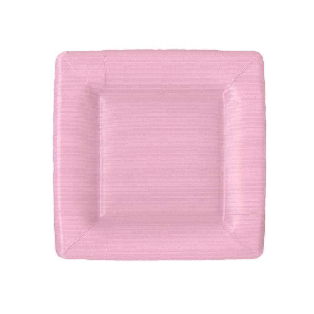 Caspari Salad/Dessert Plates: Grosgrain Border