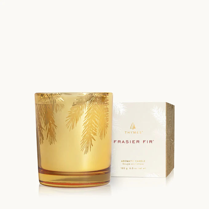 Thymes Frazier Fir Gilded Gold Poured Candle