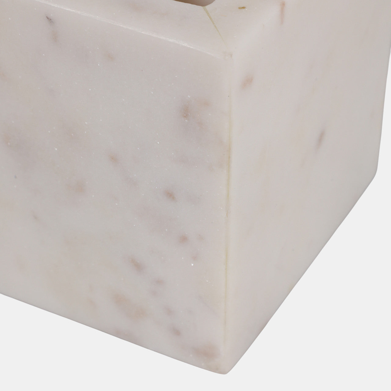 4” Marble White Pencil Cup