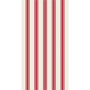 Hester & Cook Guest Napkins “Red Linen Stripe”