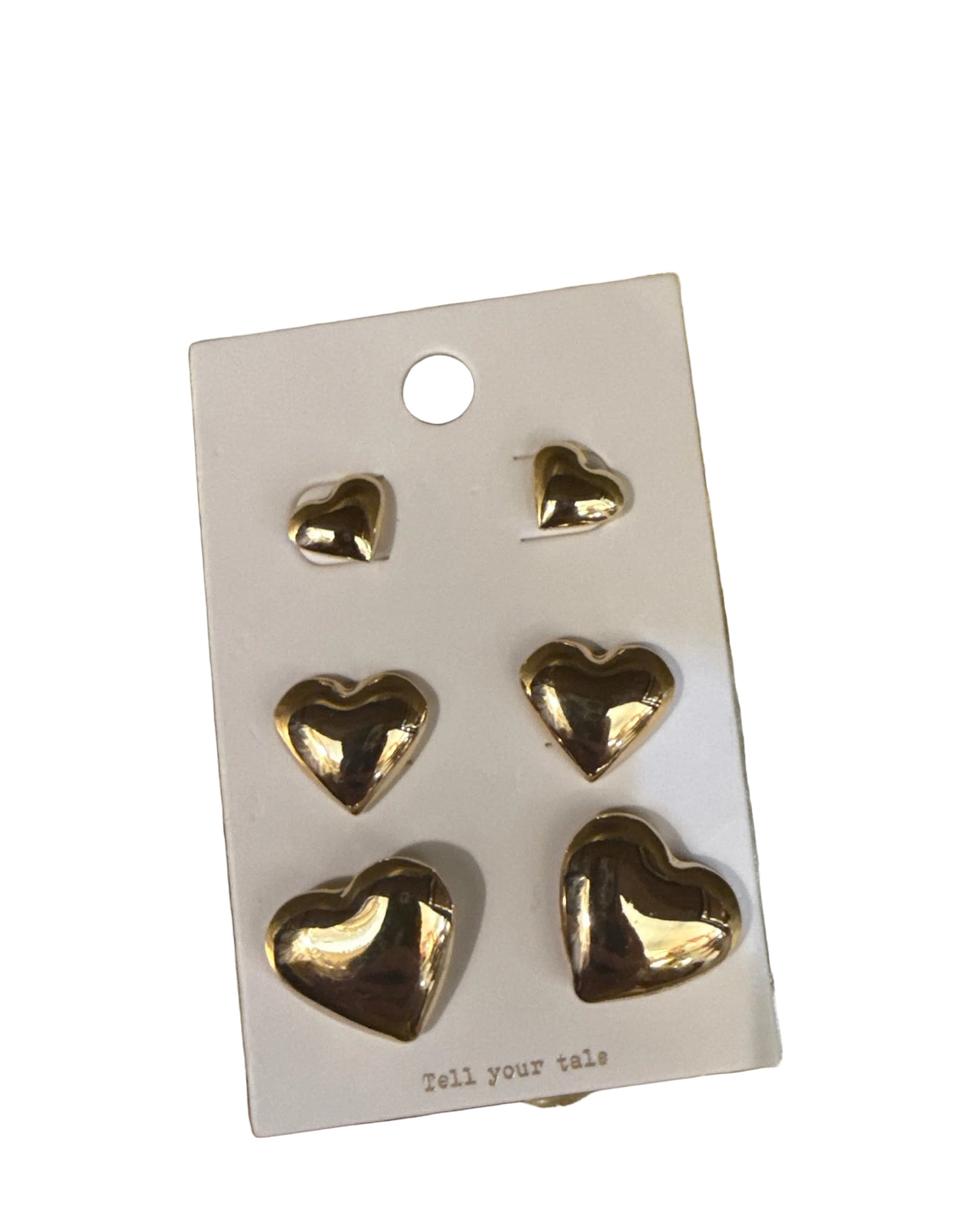 Three Heart Earring Set