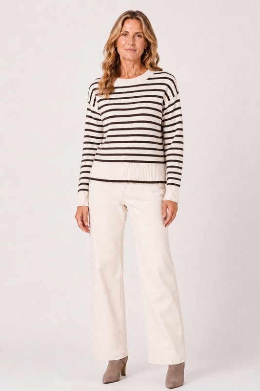 The Abigail Sweater | Cream and Cocoa