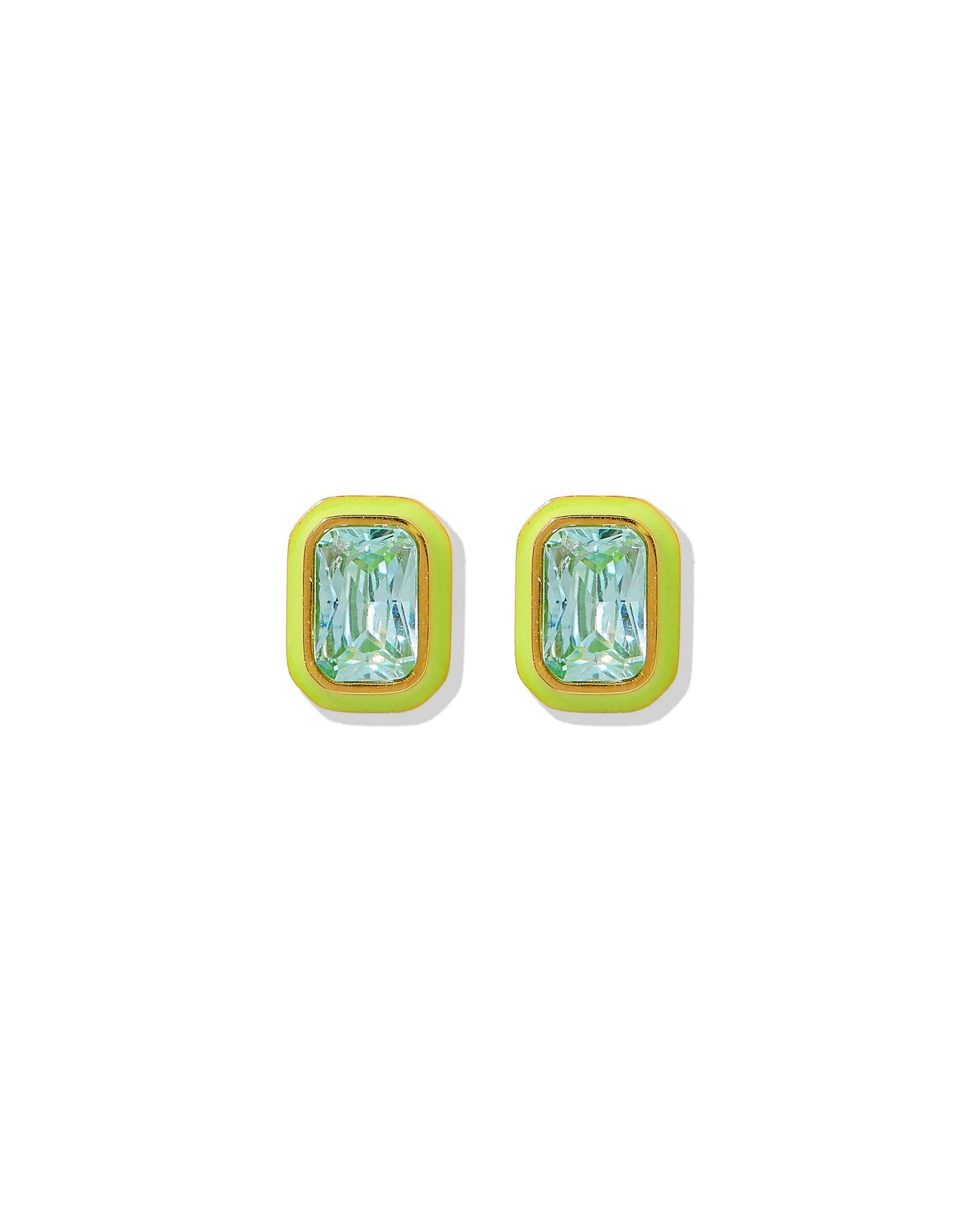 LINNY CO - Screwback Stud Earrings - Whitney Lime Zest