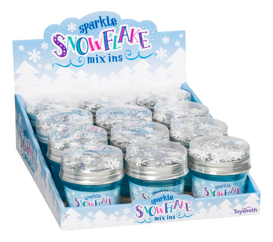 Toysmith - Snowflake Mix Ins Slime/Confetti Kit, Holiday, Christmas