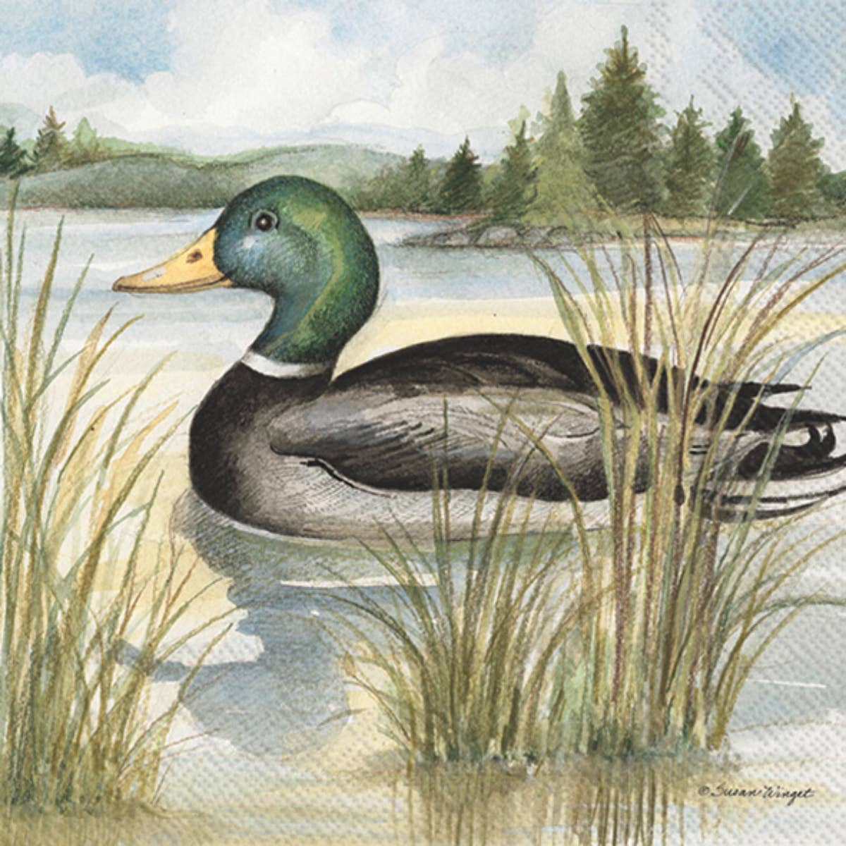 Paper Cocktail Napkins Pack of 20 Mallard