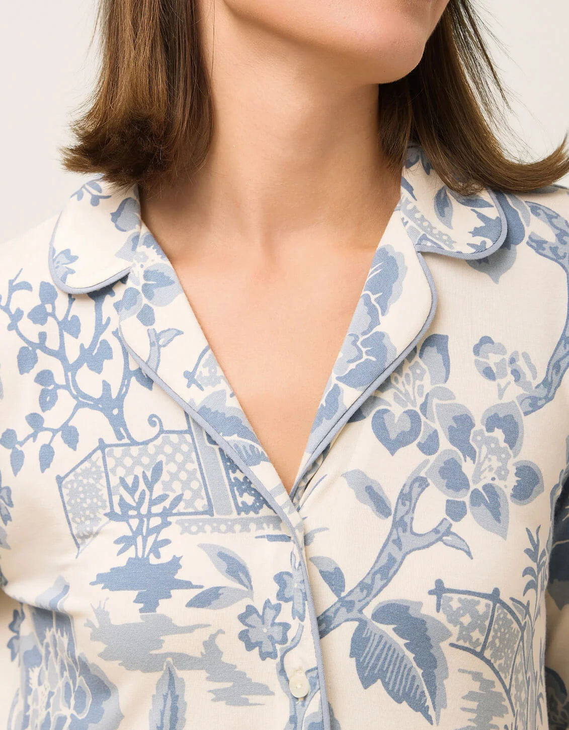Pajama Sleep Shirt in Garden Toile
