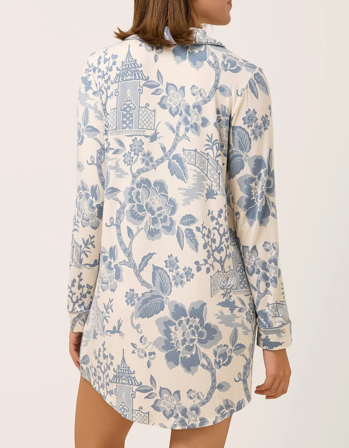 Pajama Sleep Shirt in Garden Toile
