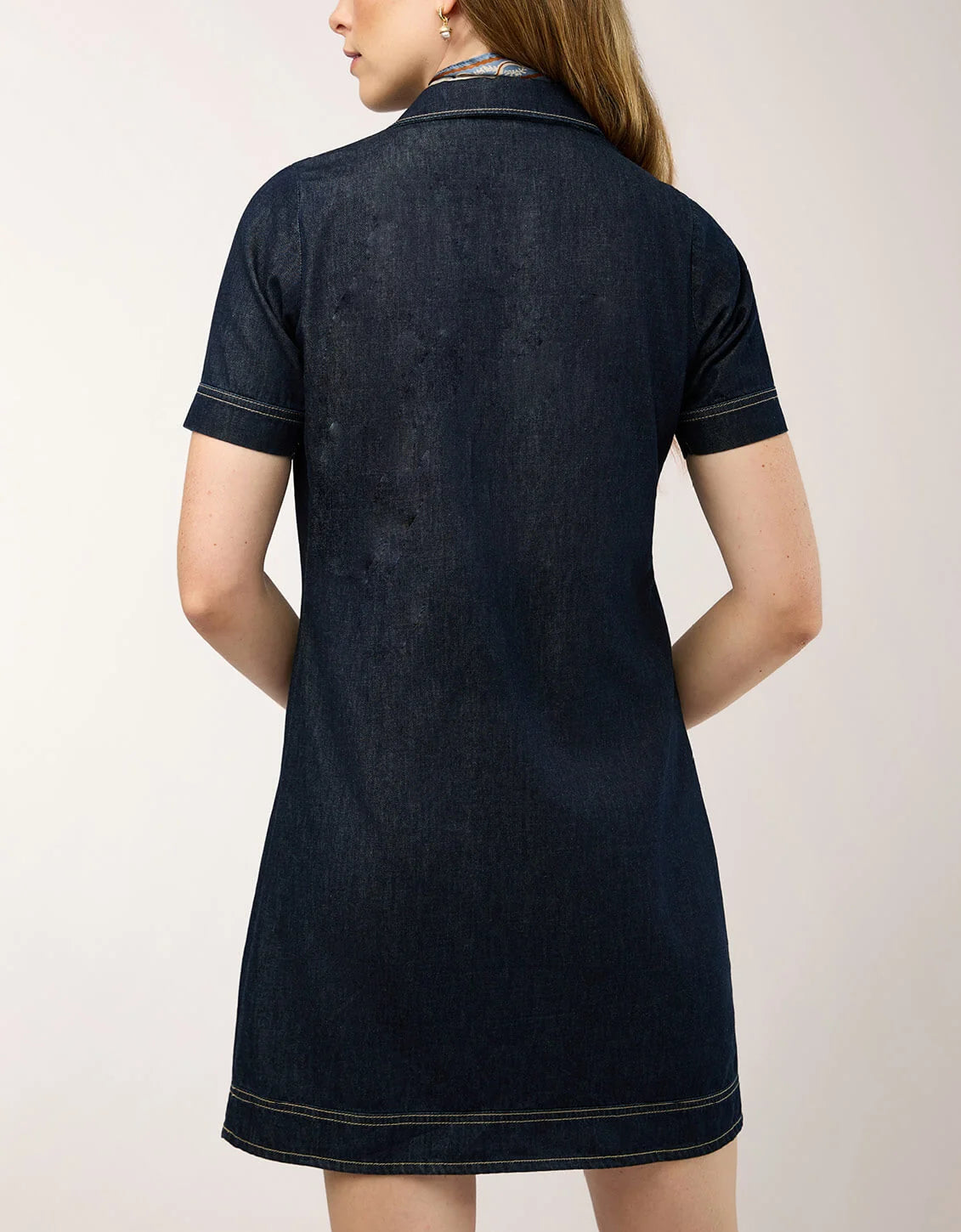 Rhoda Denim Dress Dark Bayou Rinse Wash