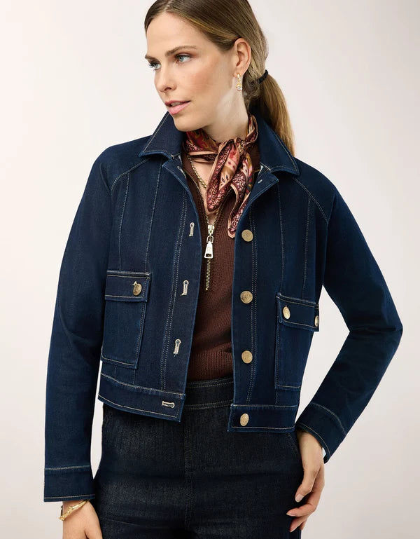 Fallon Denim Jacket in Dark Bayou Wash