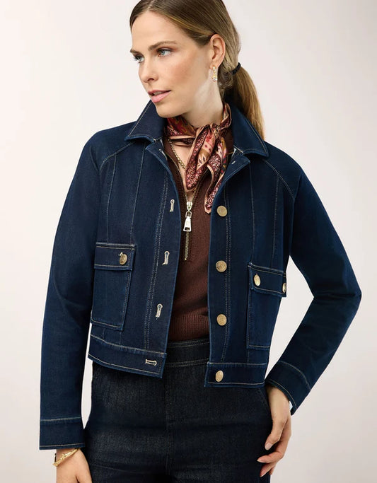 Fallon Denim Jacket in Dark Bayou Wash