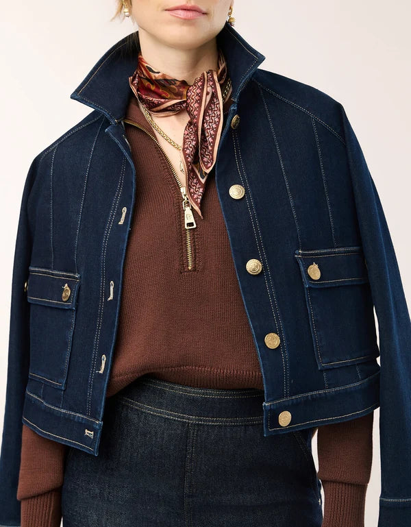 Fallon Denim Jacket in Dark Bayou Wash