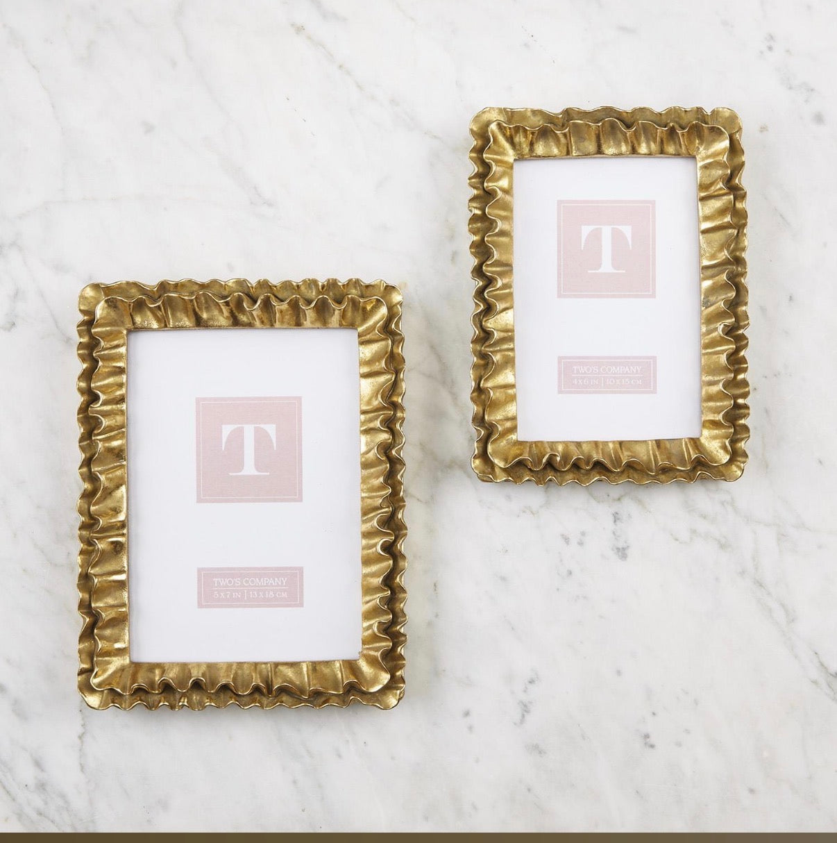 Gold Ruffles Photo Frame