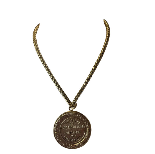Gold Coin Horse Necklace