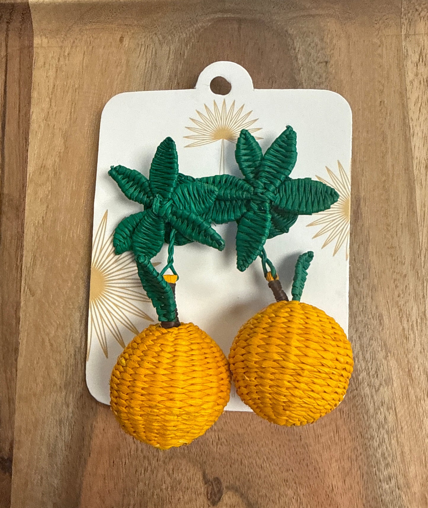 Handwoven Palm Leaf Earrings