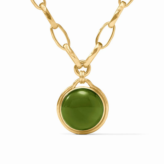 Julie Vos Solara Statement Necklace Palmetto Green