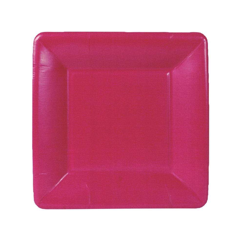 Caspari Salad/Dessert Plates: Grosgrain Border