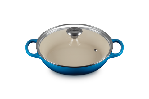 Le Creuset Signature Braiser w/Glass Lid 2.25qt Marseille
