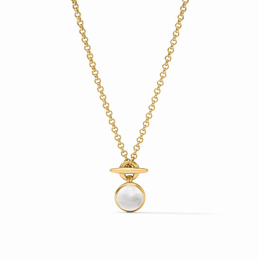 Solara Solitaire Necklace Iridescent Clear Crystal