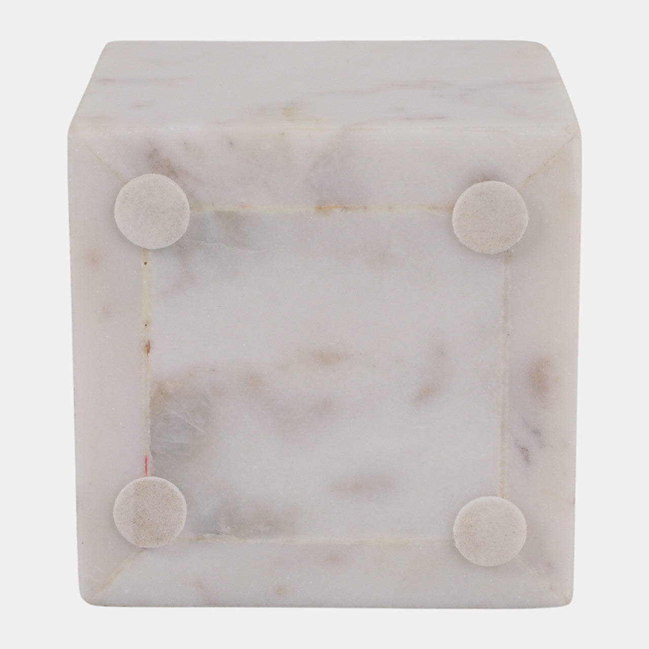 4” Marble White Pencil Cup