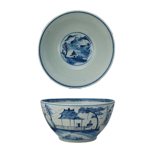 Blue and White Chinoiserie Bowl