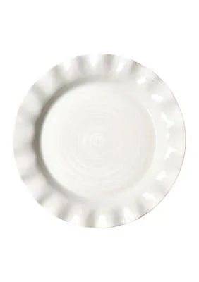 Coton Colors Signature White Products Ruffle Dinner Plate