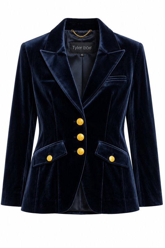 Goldie Velvet Jacket by Tyler Boe Midnight Navy