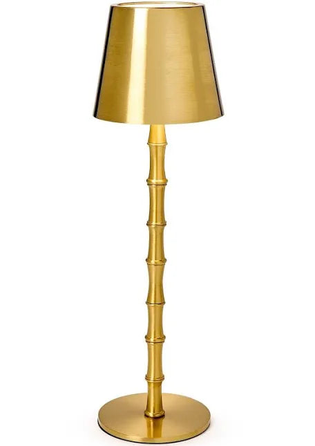Rechargeable Bamboo Lamp Gold