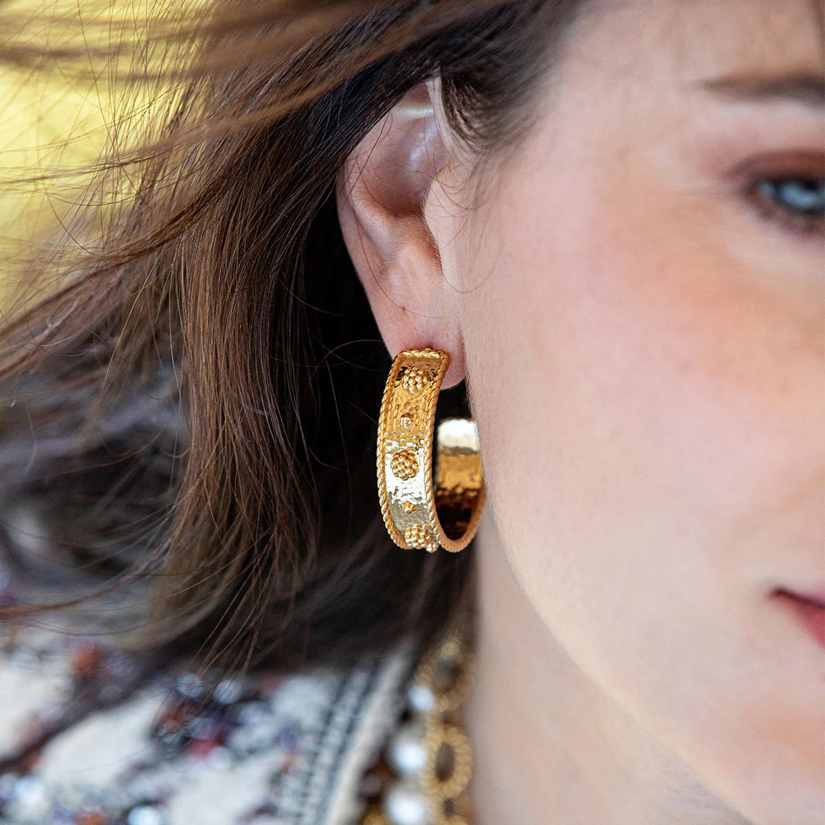 Berry Classic Medium Hoop Earrings