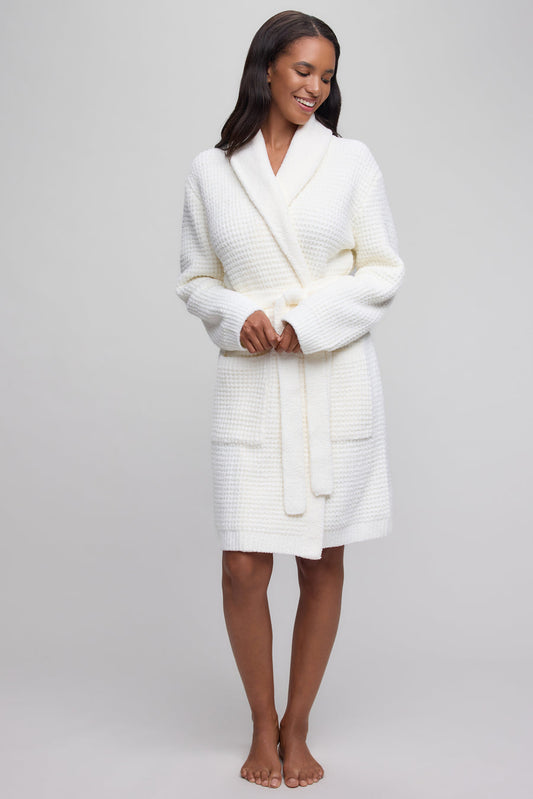 CozyChic® Waffle Robe in Pearl