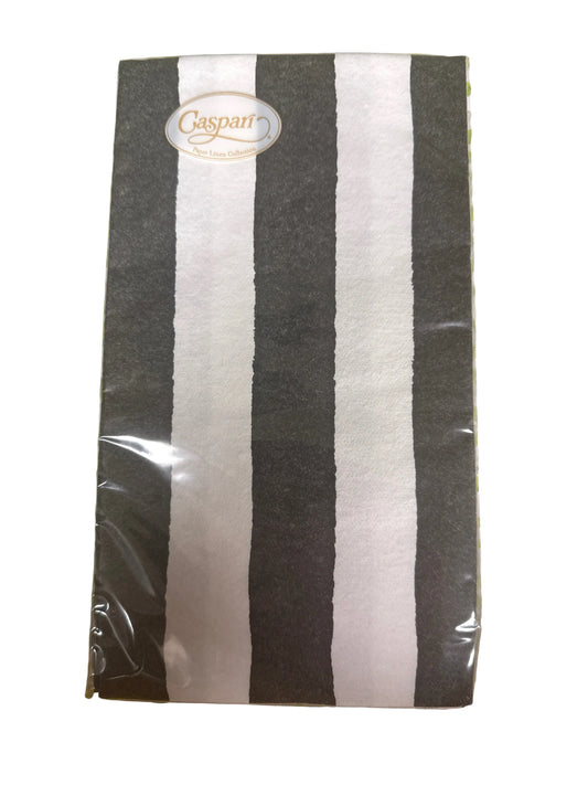 Caspari Guest Napkin/ Cafe Stripe Black