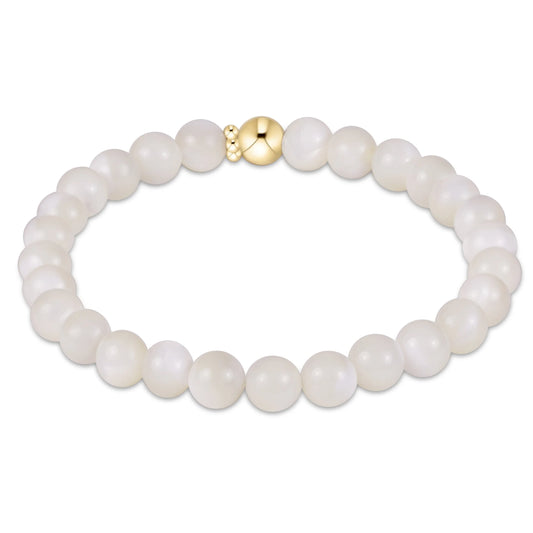 Classic Gemstone 6mm Bracelet - Mother Of Pearl