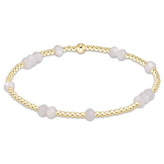 Hope Unwritten Gemstone 4mm Bracelet - Mother Of Pearl
