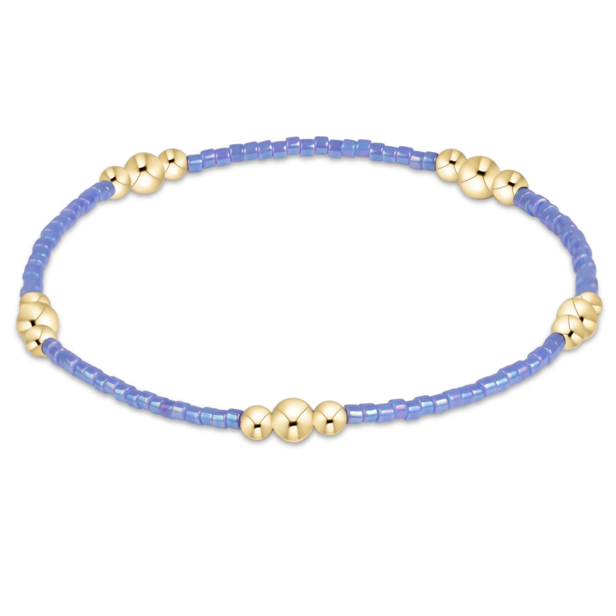 hope purpose gold bracelet - bright blue