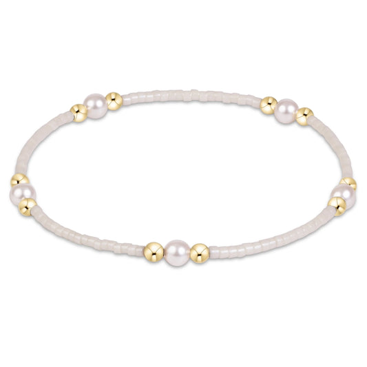 hope purpose pearl bracelet - milkshake