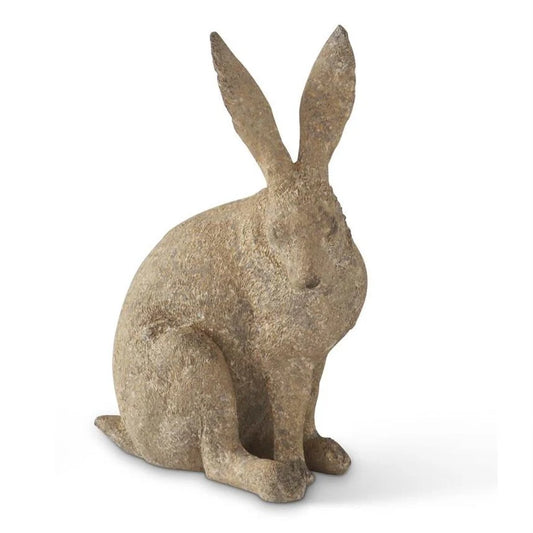 Weathered Gold Speckled Resin Garden Rabbits