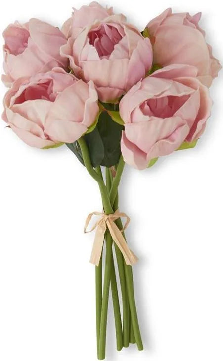12” Real Touch Peony Bundle (6 Stem)