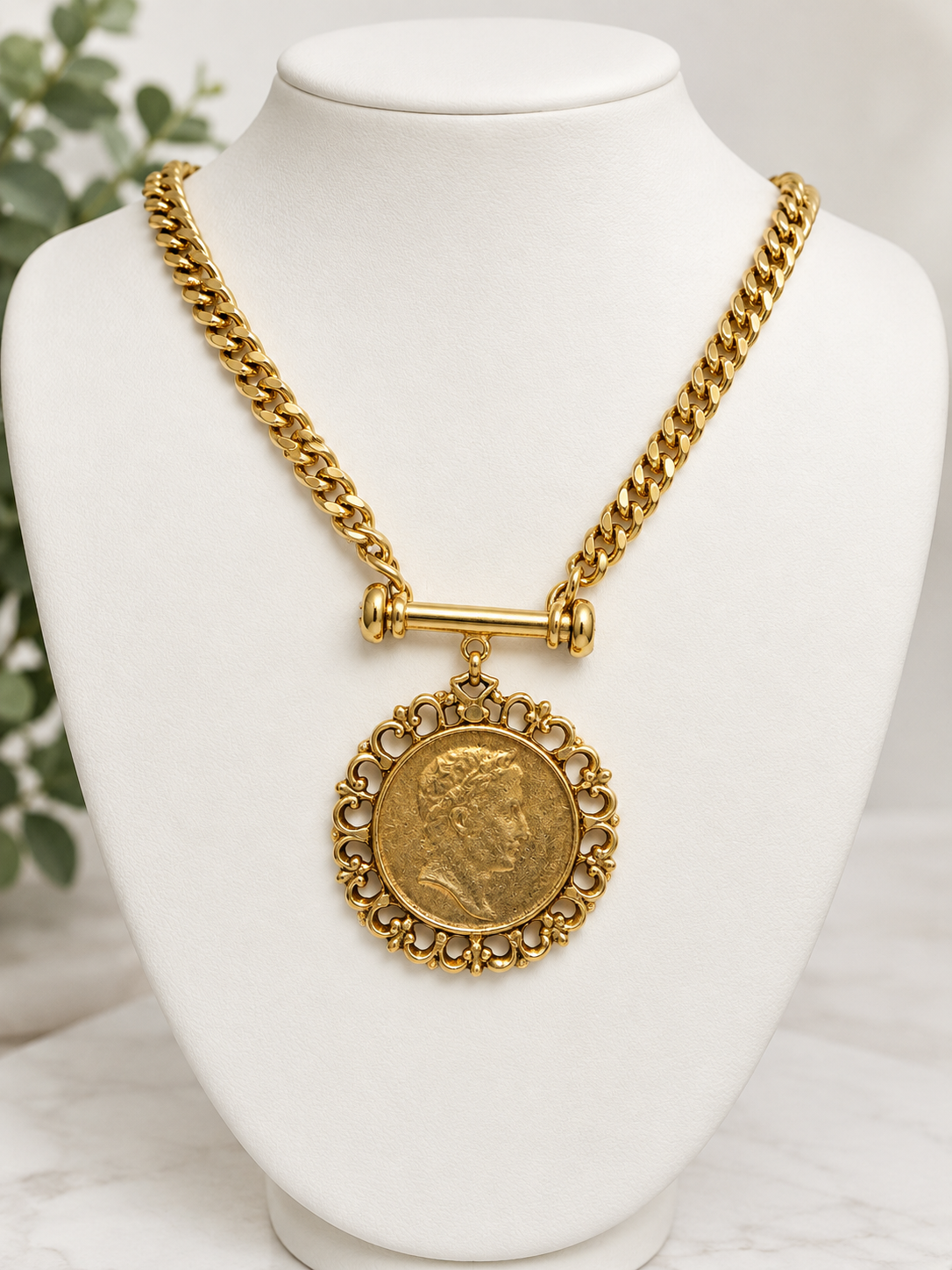Vintage Chanel Reversible Medallion Necklace