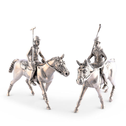 PEWTER POLO PLAYER SALT & PEPPER SET