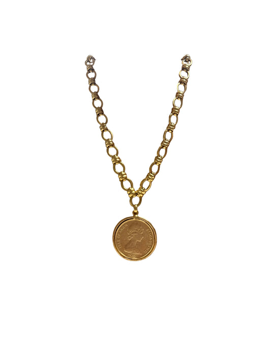 Queen Gold Coin Necklace