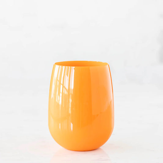 Hester & Cook Stemless Wine Cups Orange