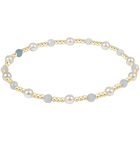 Enewton Extends Pearl Sincerity 4mm Gem Bracelet Aquamarine