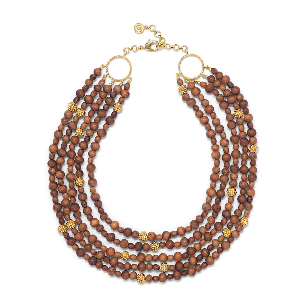 EARTH GODDESS
Beads 5-Strand Necklace, Teak