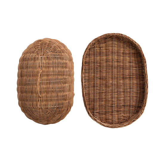 Rattan Tray and Cloche