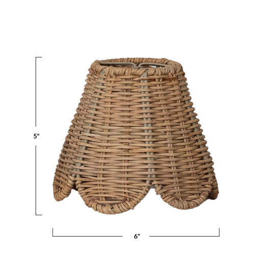 Rattan Clip-on Lampshade