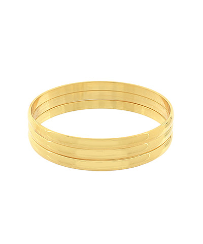 Water Resistant 3 Row Bangle Set