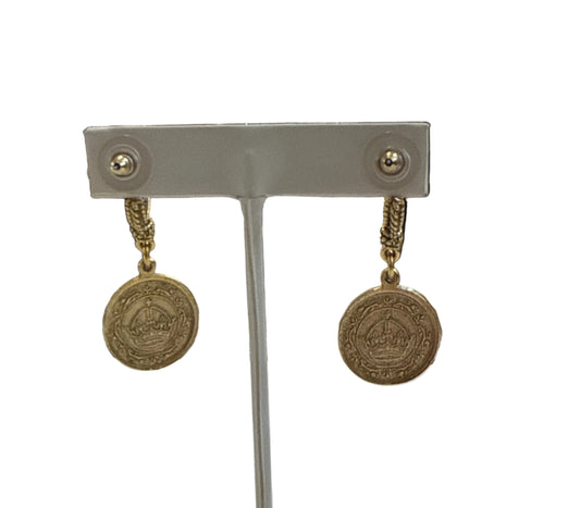 Braided Coin Earrings