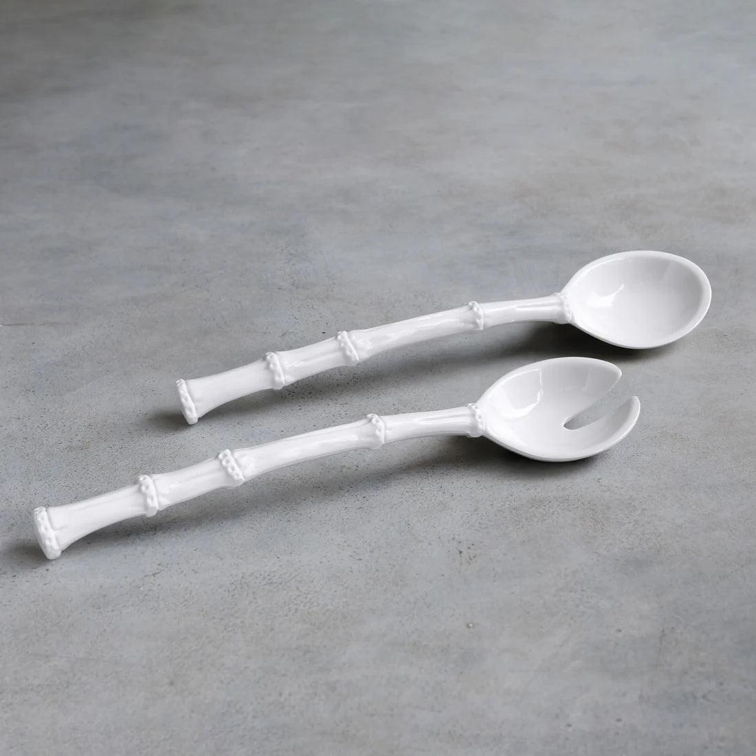 VIDA White Bamboo Large Salad Servers