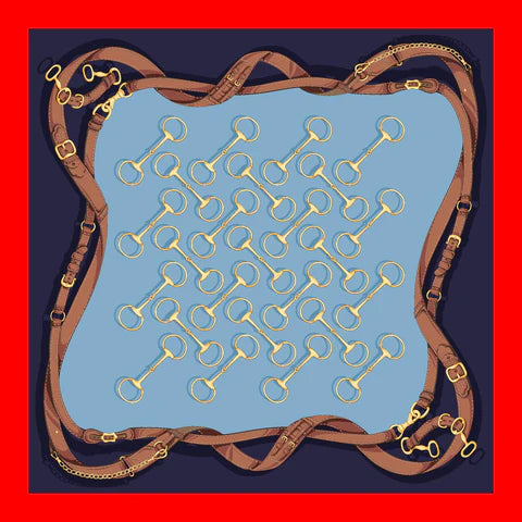 Off to the Races (Red) Silk Scarf