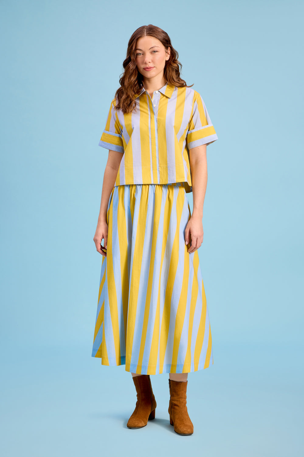 Pavilion Skirt, Brimstone Stripe