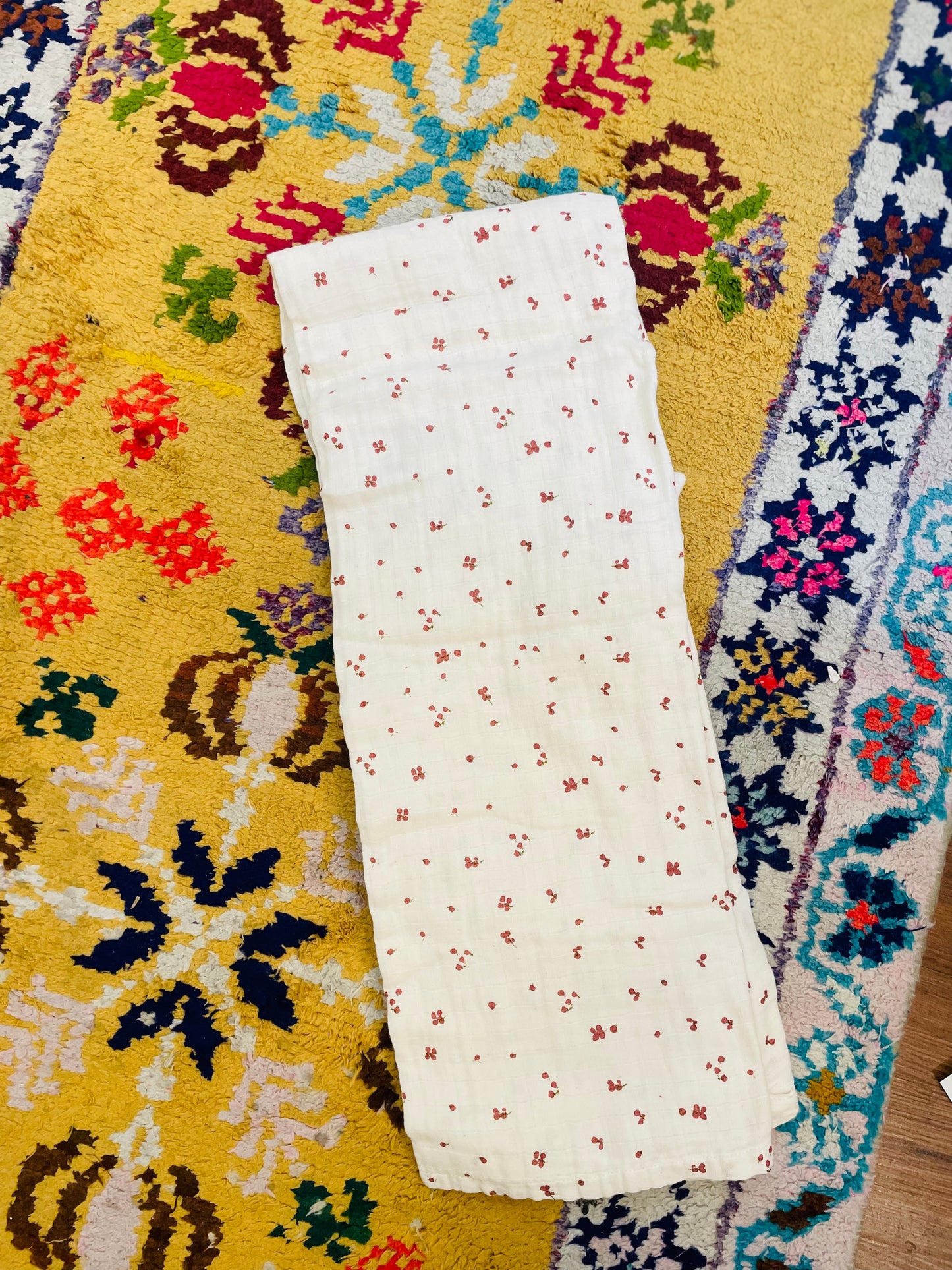 Creative Co-op Baby Blankets Floral Swaddle 41”